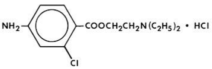 Nesacaine® 
  (chloroprocaine HCl) Structural Formula Illustration