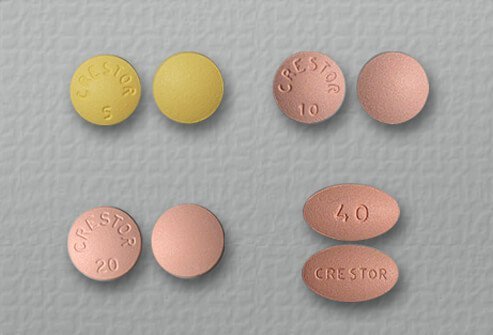 rosuvastatin (Crestor) tablets of 5, 10, 20 and 40 mg.