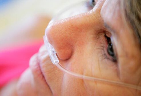 COPD lowers oxygen in the blood.