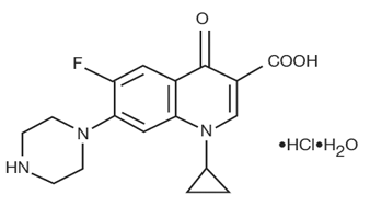 CILOXAN® (ciprofloxacin HCl)  Structural Formula Illustration