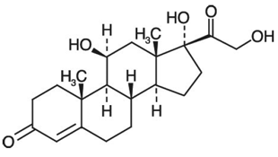 Hydrocortisone - Structural Formula Illustration