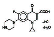 Ciprofloxacin - Structural Formula Illustration