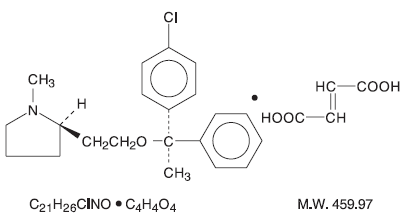 CLEMASTINE FUMARATE SYRUP  Structural Formula Illustration