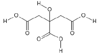 Anhydrous Citric Acid - Structural Formula Illustration