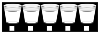 Five 8 ounce cups of clear liquids over the next 5 hours - Illustration