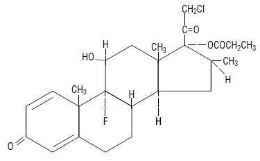 Clobevate® (Clobetasol Propionate) structural formula illustration