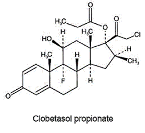 CLOBEX® (clobetasol propionate) Structural Formula Illustration