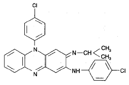 LAMPRENE® (clofazimine) Structural Formula  - Illustration