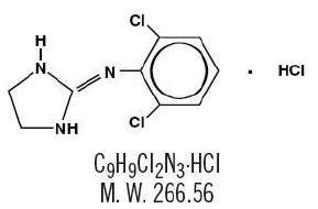 Clonidine Hydrochloride Structural Formula Illustration