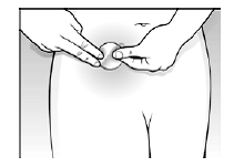 Peel off one side of the protective liner - Illustration