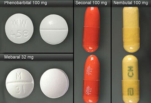 Phenobarbital, Mebaral, Seconal, and Nembutal.