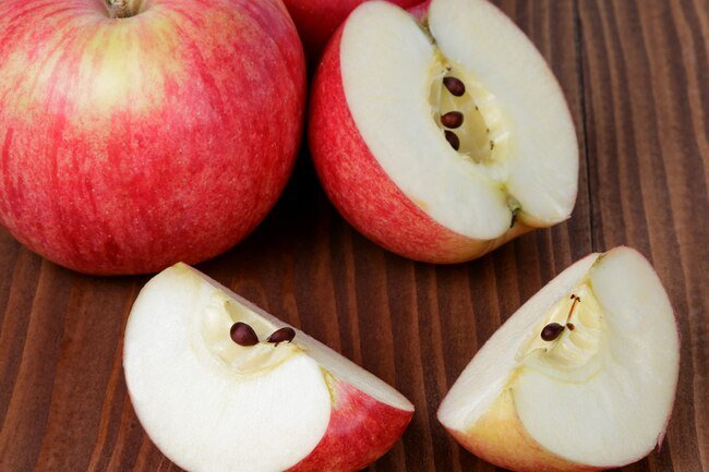 Be careful about swallowing apple seeds, which contain a small amount of cyanide.