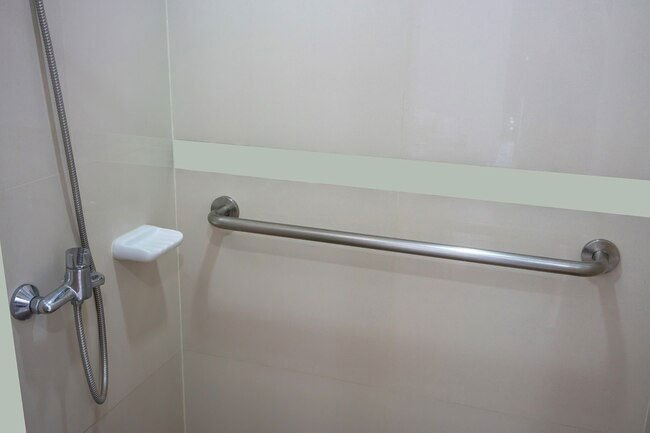 Install a grab bar in your shower to avoid slips and falls.