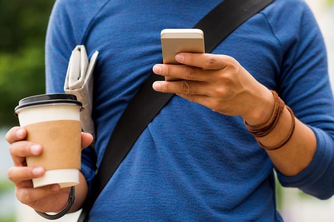 Do not walk or run while looking on your phone or you could become injured.