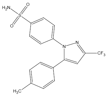 Celecoxib Structrual Formula Illustration