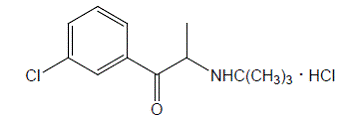 Bupropion hydrochloride - Structural Formula Illustration