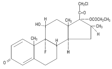 Cormax®Ointment 0.05% (Clobetasol Propionate) Structural Formula Illustration