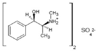 CORPHEDRA (ephedrine sulfate) Structural Formula Illustration