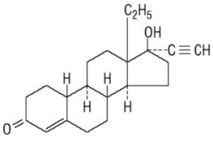 Norgestrel - Structural Formula Illustration