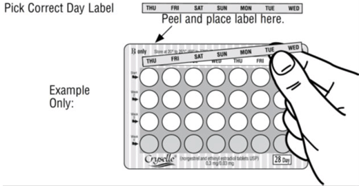 Pick the day label - Illustration