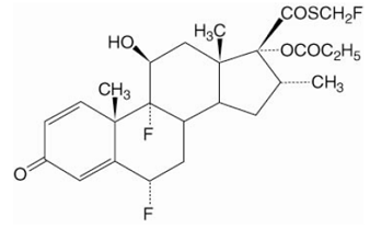 CUTIVATE (fluticasone propionate) Structural Formula Illustration