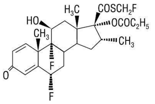 CUTIVATE® (fluticasone propionate) Structural Formula Illustration