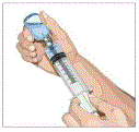 Preparing the syringe - Illustration