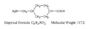 CYKLOKAPRON® tranexamic acid Structural Formula Illustration