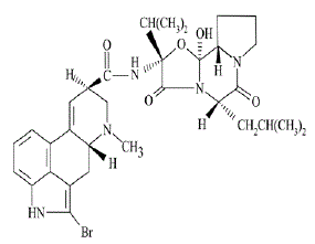 CYCLOSET® (bromocriptine mesylate) Structural Formula Illustration
