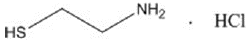 CYSTADROPS® (cysteamine) Structural Formula Illustration