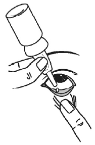 Pull down your lower eyelid with a clean finger and look up - Illustration