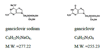 CYTOVENE-IV (ganciclovir sodium) Structural Formula Illustration