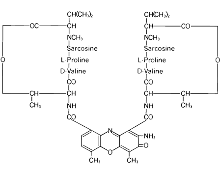 Cosmegen® (dactinomycin)Structural Formula Illustration