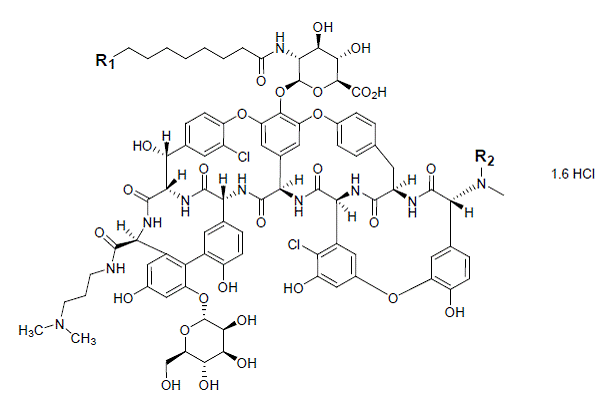 DALVANCE (dalbavancin) Structural Formula Illustration