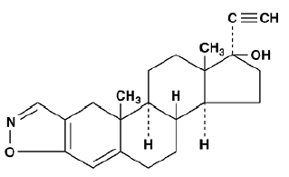 DANAZOL (danazol) Structural Formula Illustration