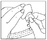 After the protective liner is removed, there should not be any adhesive (glue) sticking to the liner - Illustration