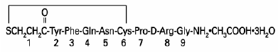 DDAVP® (desmopressin acetate)  structural formula illustration