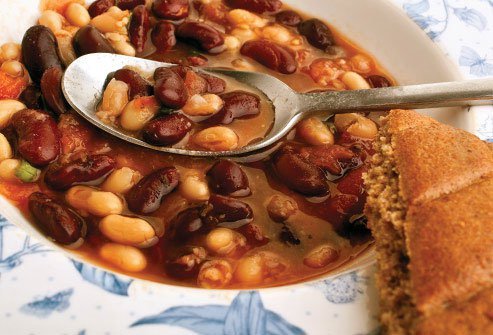 Beans provide healthy fiber and protein.