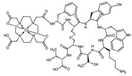 Detectnet (copper Cu 64 dotatate) Structrual Formula Illustration