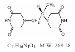 Zinecard® (dexrazoxane for injection) Structural Formula Illustration