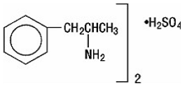 DEXEDRINE® (dextroamphetamine sulfate) Structural Formula Illustration