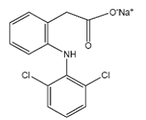 VOLTAREN® GEL (diclofenac sodium) Structural Formula Illustration