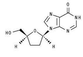 VIDEX® (didanosine) Structural Formula Illustration