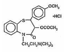 DILACOR XR (diltiazem hydrochloride) Structural Formula Illustration