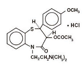 Tiazac® (diltiazem hydrochloride) Structural Formula Illustration