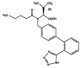 Valsartan - Structural Formula Illustration