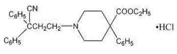 Diphenoxylate hydrochloride - Structural Formula Illustration
