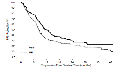 TAX323 Progression-Free Survival K-M Curve - Illustration