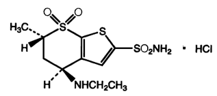 Dorzolamide hydrochloride - Structural Formula Illustration