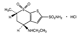 TRUSOPT® (dorzolamide hydrochloride) Structural Formula Illustration